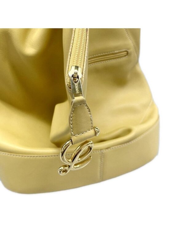 Loewe Sac Anton Backpack Yellow Leather main image 15